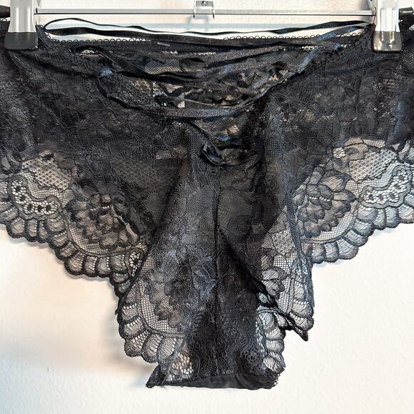 Adore Me Enny Black Lace Bikini Panty NWT Size 0X - Picture 5 of 9